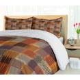 thumbnail image 5 of Ambesonne Geometric Duvet Cover Sets, Digital Grunge Design, 2-Queen, Caramel Orange, 5 of 7