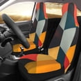 thumbnail image 2 of Sikiie Geometric Cube Pattern Art Car Seat Protector 2 Pack Car Seat Cushion Mat, Car Seat Covers for SUV, Truck, Van, 2 of 7