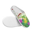 thumbnail image 3 of Fotbe Plants and Insects Pattern Women's Fuzzy Curly Fur Memory Foam Loafer Slippers Indoor Outdoor Slippers Winter Home Shoes-44/45, 3 of 7