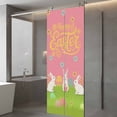 thumbnail image 4 of Happy Easter Window Privacy Film, Rabbits Eggs Spring Daisy Floral Grass Pink Static Cling UV Sun Blocking Tint Film Heat Control Windows Films for Bedroom Bathroom, Window Stickers 29.5"x78.7", 4 of 8