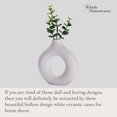 thumbnail image 6 of Whole Housewares Ceramic Vase - White Nordic Boho Donut Shape Decorative Vases - Circle Vase with Hole for Modern Home - Round Minimalist Matte Pampas Flower Vase Decor for Party, 6 of 6