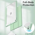 thumbnail image 3 of JETech Case for iPad Pro 10.5-Inch and iPad Air 3 (10.5-Inch 2019, 3rd Generation) with Pencil Holder, Clear Transparent Back Shell Slim Stand Shockproof Tablet Cover (Matcha Green), 3 of 7