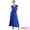 Royal Blue, variant on DARING DIVA Maxi Ruffled Sleeve V Neck Pleated Dress S Royal Blue