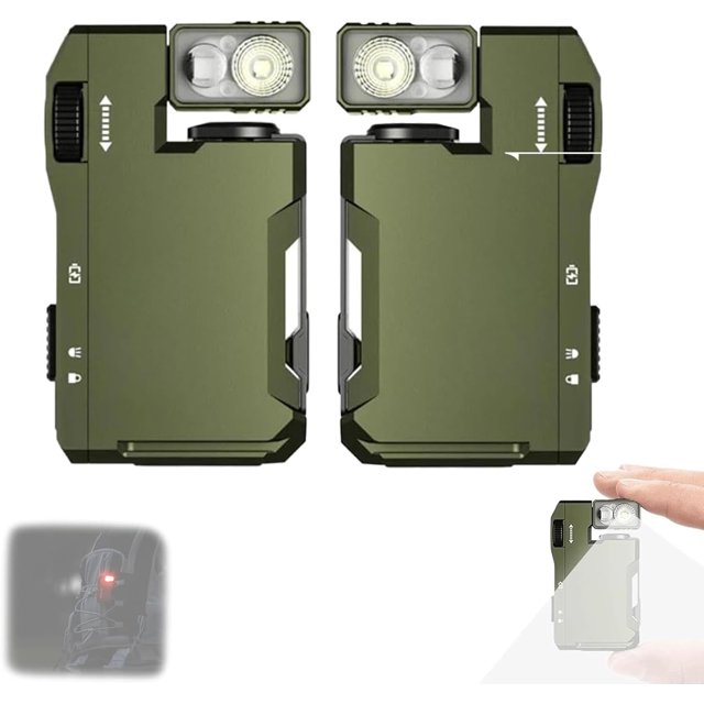 G5 Lampe EDC 400 Lumens, Lampe de Poche EDC Rechargeable Portable avec Rotation à 180° et Double Lumière, 3 Modes, Étanche IP68 pour Extérieur, Maison, Réparation de Voiture (2A)