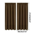 thumbnail image 3 of Xuniizn Blackout Curtains for Bedroom Thermal Insulated - 100%Polyester Black Out Curtains 2 Panels Set Room Darkening Window Curtains for Living Room, Brown, 3 of 6