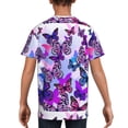 thumbnail image 5 of Wukai Flying Butterflies Youth Unisex Short Sleeve T-Shirt for Boys, Girls, Teens, and Kids-X-Large, 5 of 7