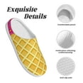 thumbnail image 5 of Lsque Red Ice Cream Pattern Womens Comfort Cotton on Scuff With Memory Foam and Anti-skid Sole Slipper-44/45, 5 of 7