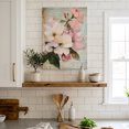 thumbnail image 3 of Canvas Wall Art, Pink Spring Floral Framed Canvas Prints for Bedroom Living Room, Vintage Flowers Retro Botanical Large Gallery Wrapped Wall Decor for Home Office, Gifts, 18"x24" Ship Next Day, 3 of 7