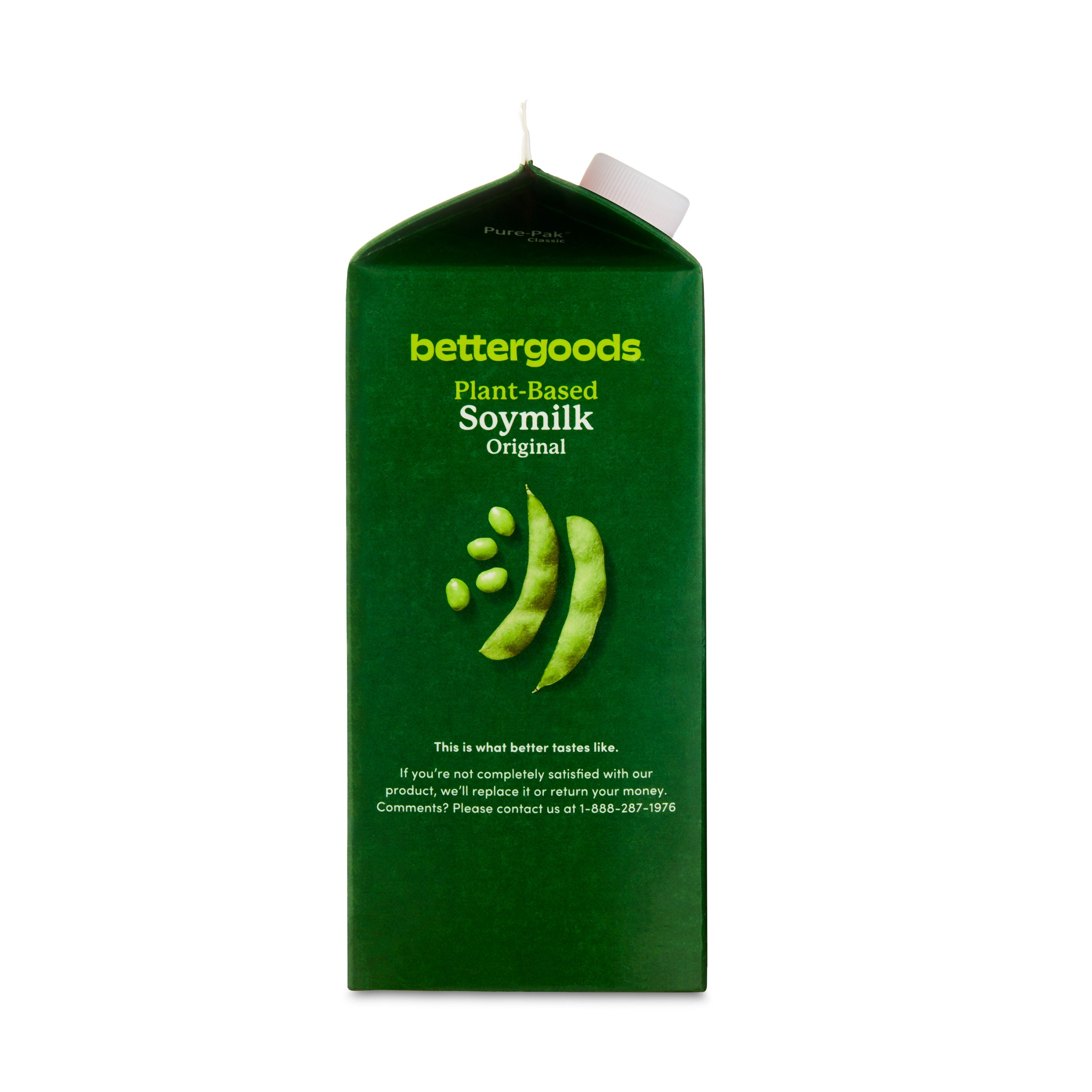 bettergoods Original Soymilk Half Gallon with 8g Protein, Vitamins