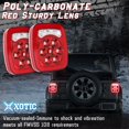 thumbnail image 2 of Xotic Tech 2Pcs Multi Function LED Combination Stop Brake Turn Tail Backup Reverse Light Compatible with Jeep Truck Trailer Boat bus Lorry Van (31SMD, Red/White ), 2 of 9