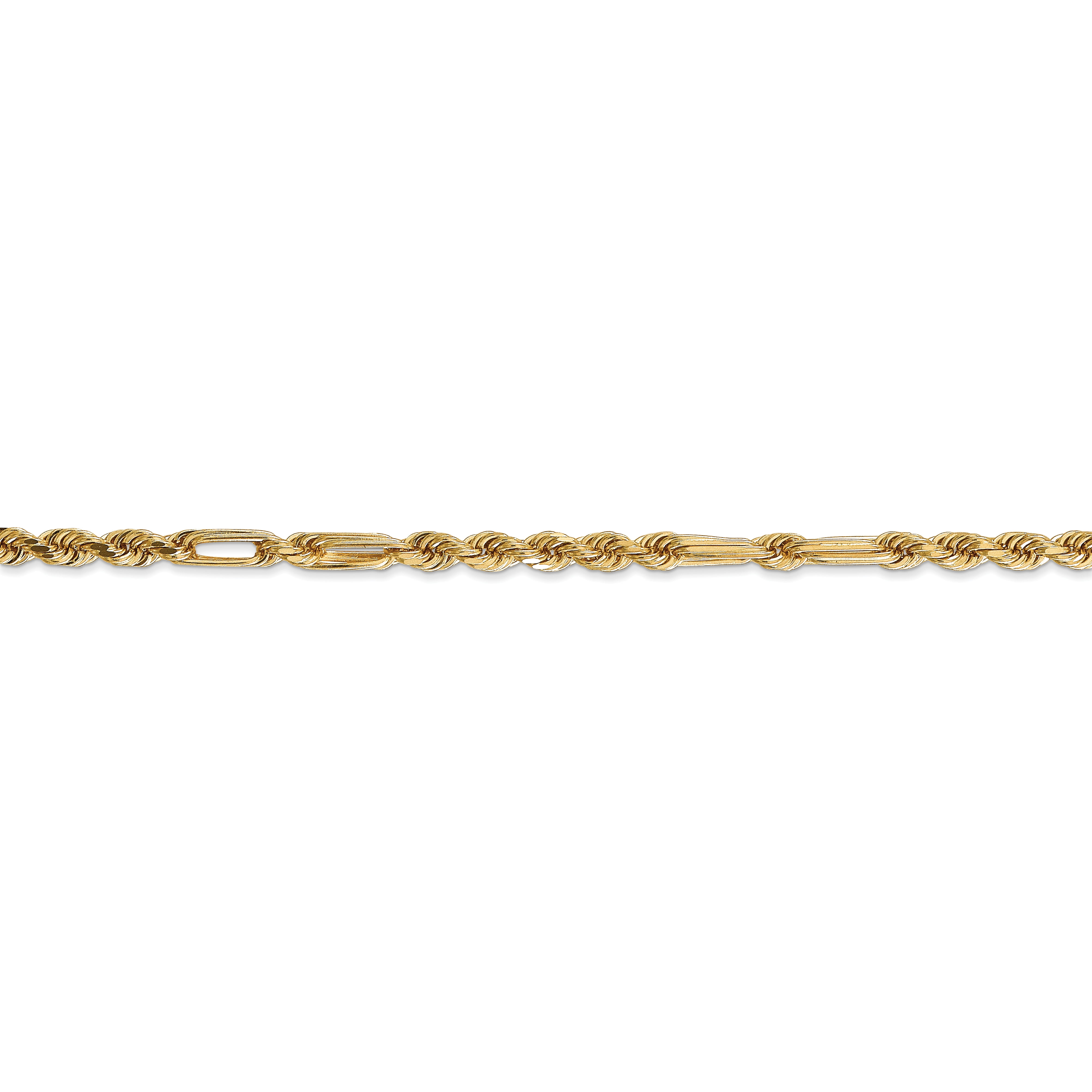 14K Yellow Gold 3.0mm Milano Rope Chain 