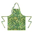 thumbnail image 2 of Green Pioneer Flower and Paisley Pattern Apron-Garden Aprons for Women with Pockets-Cotton Linen Waterproof Kitchen Cooking Gardening Aprons Adjustable for Kitchen,Cooking,BBQ and Salon 33x27 Inch, 2 of 7
