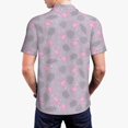 thumbnail image 3 of Balery Flamingo Printed Men’s Short Sleeve Polo Shirt, Midweight Men's Shirt,Golf Polo shirts -X-Large, 3 of 8