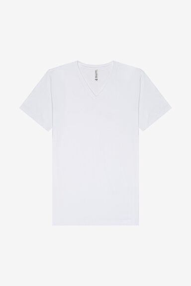 BELLA+CANVAS Adult Short Sleeve V-Neck Personalized T-Shirt, Create your own Designs, White, Small, Unisex