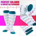thumbnail image 5 of 3 Pairs Plus Size Copper Compression Socks for Women & Men Circulation 20-30 mmHg - Better Blood Flow, Swelling , Best Support for Medical, Running, Nursing, 5 of 7