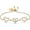 Gold-White, variant on Heart Urn Cremation Jewelry Crystal Urn Bracelet for Ashes for Women Girls Cremation Link Bracelet for Loved Ones Keepsake