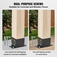 thumbnail image 3 of KFFKFF 4-Pack 6x6 Post Base, Inner Dimension 5.6"x5.6", Durable Powder-Coated Anchor Brackets, Matte Black, Ideal for Pavilion Deck Railing and Support Base Plate, 3 of 9