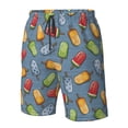 thumbnail image 4 of Balery Fruit Ice Cream Traje de Baño Estilo Hawaiano para Hombre, Shorts de Secado Rápido con Bolsillos-3X-Large, 4 of 6