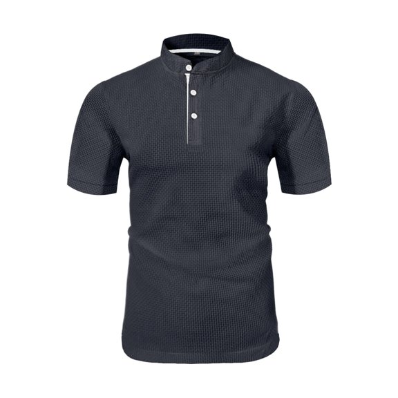 Kcolen Polo T Shirts for Men Mens Summer Short Sleeve Casual Polo Shirt Classic Button Textured Golf T Shirts Beach Vacation Top