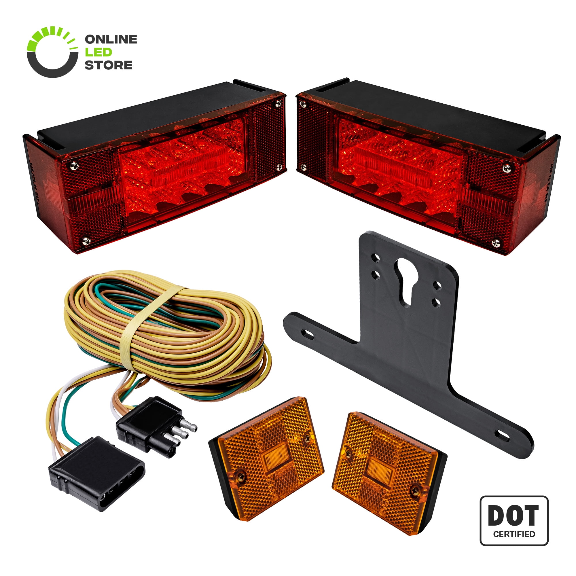 LED Trailer Light Kit With Front Marker Lights [36 HighVis LEDs] [IP67