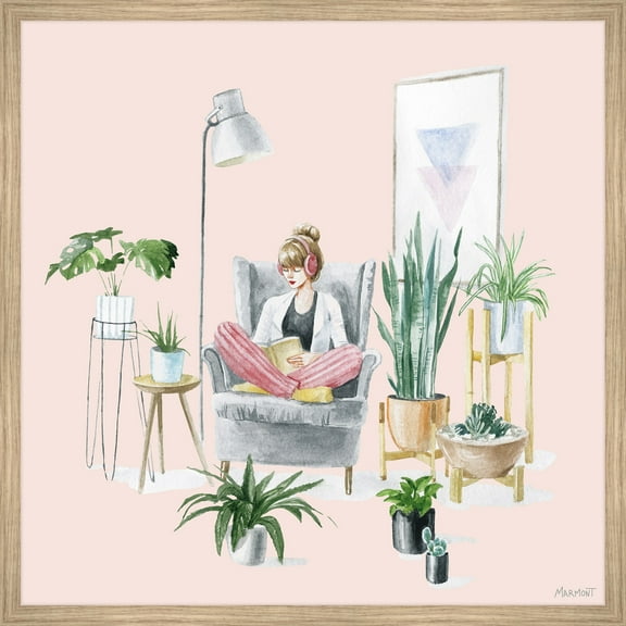 Marmont Hill Indoor Plants Sanctuary Framed Painting Print