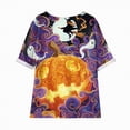 thumbnail image 4 of Godom Halloween T Shirts for Women Oversized Shirt Ghost Graphic Button Casual Short Sleeve Tees, 4 of 7
