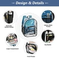 thumbnail image 5 of PVC Transparent Backpacks Clear Backpack for Travel and Outings Ocean Surface, 5 of 7