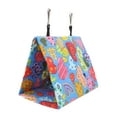 thumbnail image 3 of Tienda colgante triangular de lona colorida para pájaros, casa para loros, cama con ganchos para cacatúas, agapornis, 17 x 11 x 15 cm, 3 of 14