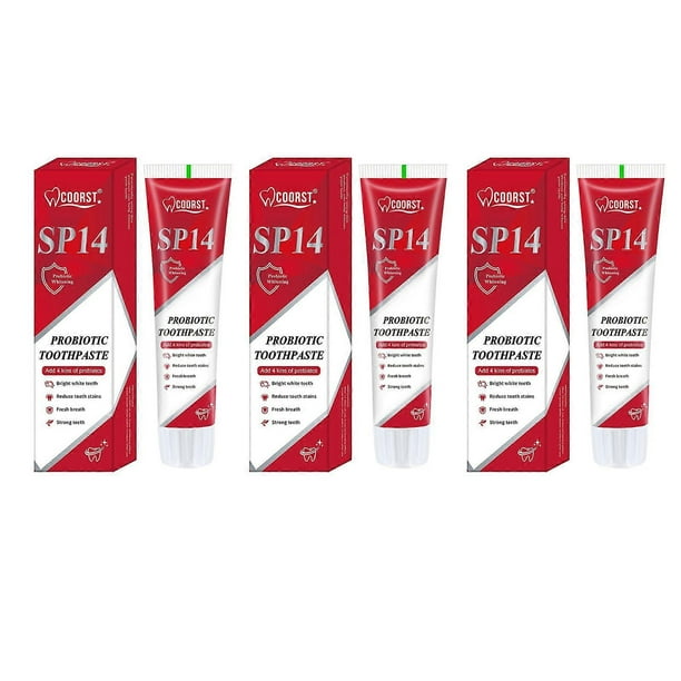 SP-14 Probiotic Whitening Toothpaste Ultra Whitening Boost Up Stain Removal, Deep Cleaning Fresh Breath Toothpaste with Probiotics