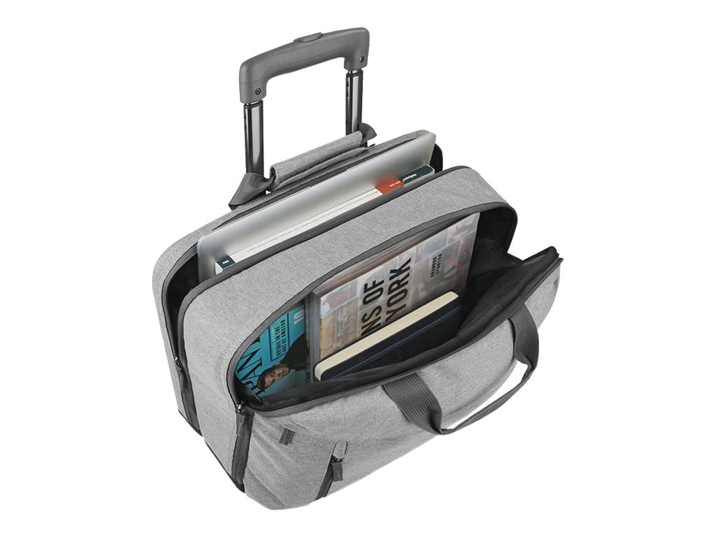 Solo New York Re:Start Rolling Bag With 15.6" Laptop Pocket, 51% Recycled, Gray