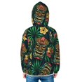 thumbnail image 4 of Kids Zip Up Hoodie for Boys Girls Toddler - Tropical Tribe Mask Lightweight Long Sleeve 4T Boys Girl Clothes, Sun Protection Windproof Jackets Hoodie Sweatshirt, 4 of 7