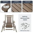 thumbnail image 5 of JEAREY Oversized Outdoor Rocking Chair for Porch HDPE Brown, 5 of 7