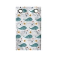 thumbnail image 1 of Whale Hanging Pocket Organizer, Big Ocean Mammal Pattern Repetitive on Plain Background, Printed Polyester Storage Bag with Pockets, 9" x 27", Dark Seafoam Marigold, 1 of 2