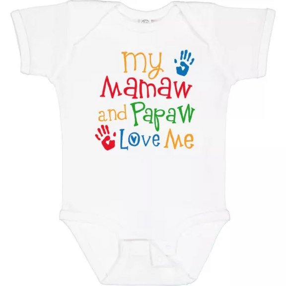 Bella Canvas Mamaw And Papaw Love Me Baby Childs Grandkids Boys Girls Hws Bodysuit