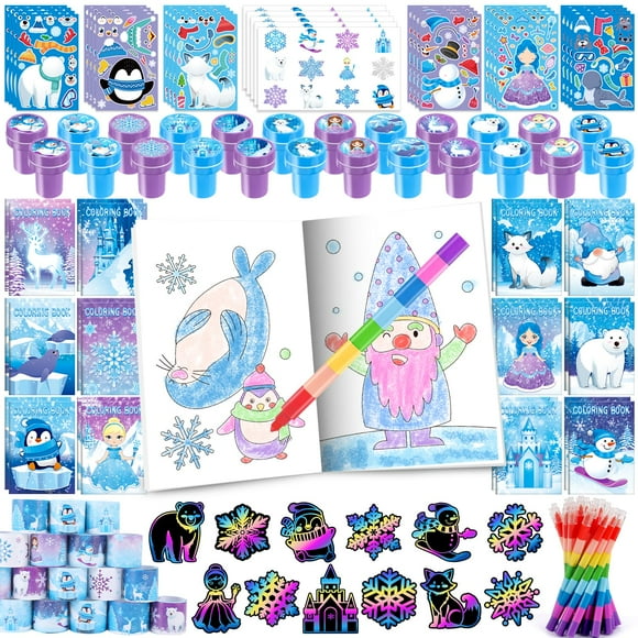 Set de recuerdos de fiesta Ben Louis Frozen, 192 unidades, para niños con libro para colorear