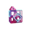 Magformers Inspire Clear 30 Pieces, Pink and Purple, Magnetic Geometric tiles STEM Toy Ages 3+