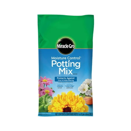 Miracle-Gro Moisture Control Potting Mix, 1 cu. ft., Feeds up to 6 Months