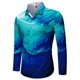 thumbnail image 1 of Camisas de manga larga con estampado 3D para hombre, camisas florales con solapa estampada, ropa de calle vintage informal ajustada para hombre, 1 of 6