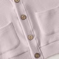 thumbnail image 4 of Hxshgdsn Childrens Knit Cardigan Sweater With Pocket Oversized Button Down Jacket Winter Trendy Tops Purple 9-12 Months, 4 of 5