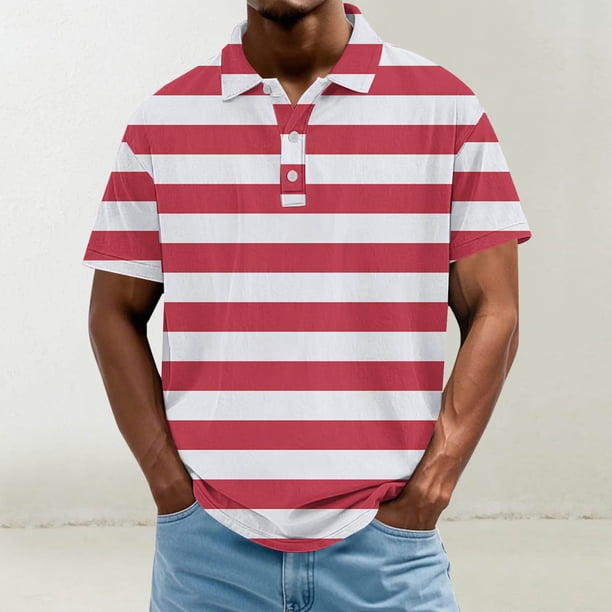 Blusa y camisa de manga corta con cuello vuelto para hombre, informal, de moda, de color liso, con botones, solapa y hebilla de gancho, camiseta de manga corta de poliéster para hombre.