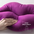 thumbnail image 3 of Phantoscope Lips Throw Pillows Smooth Soft Velvet Cushion with Insert Included, Decorative Lumbar Pillow for Couch Bed Living Room, Purple, 24 x 12 Inches, 3 of 7