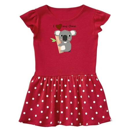

Inktastic Koala (i love oma) Gift Toddler Girl Dress