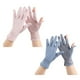 thumbnail image 2 of 2 pares de guantes de protección solar de verano para hombres y mujeres, guantes de seda de hielo transpirables anti-ultravioleta sin dedos para exteriores, 2 of 6