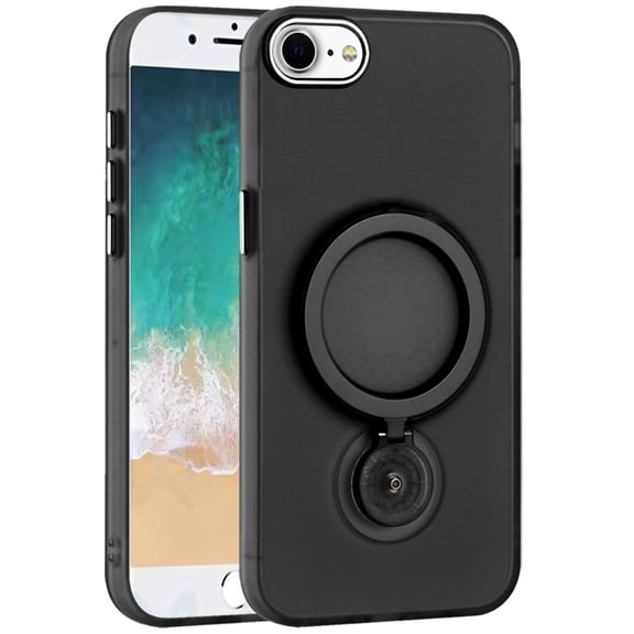 For Apple iPhone 16e MagSafe Compatible with 360° Ring Stand, Magnetic Kickstand, Slim Hybrid Protective Cover, XPM Phone Case [Black]