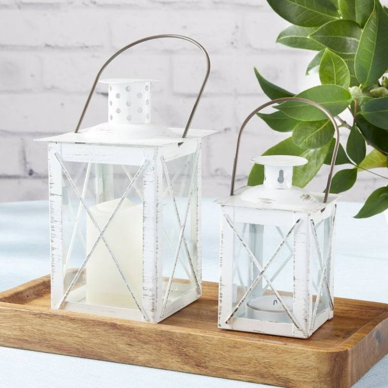 White Metal Mini Lantern