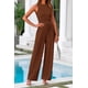 thumbnail image 3 of Conjunto de Ropa Casual de Verano para Mujer PRETTYGARDEN 2 Piezas Marrón S, 3 of 8