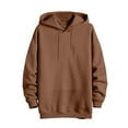 thumbnail image 6 of CQONEPT Mens Pullover Hooded Dressy Casual Hoodies Fleece Lined Sweatshirts Y2K Fashion Clothes with Pockets Coffee M, 6 of 6