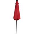 thumbnail image 3 of Sunnydaze Parasol Extérieur Solaire avec Lumières LED, Inclinaison et Manivelle, Aluminium, 9 Pieds, Rouge, 3 of 8