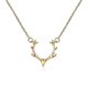 thumbnail image 1 of Collar Choker de Asta de Ciervo Dorado Shaofei Gargantilla con Cabeza de Alce Ajustable, 1 of 3