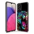 thumbnail image 3 of MUNDAZE Samsung Galaxy A11 Neon Rainbow Glow Colorful Leopard Shockproof Clear Hybrid Protective Phone Case Cover, 3 of 6
